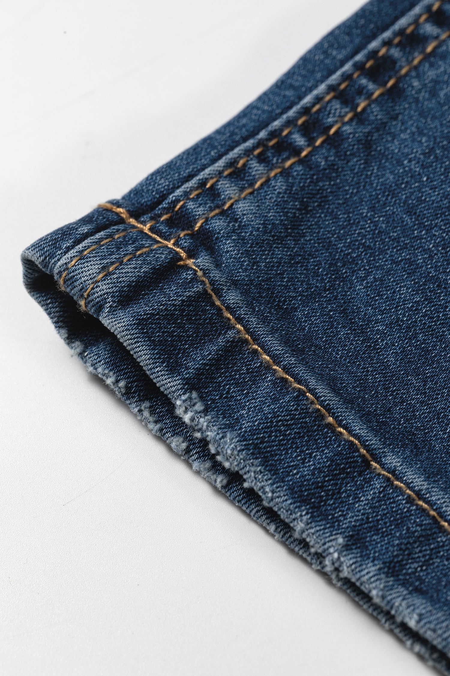 Myosotis Acid Washed Straight Leg Full Length Casual Jeans