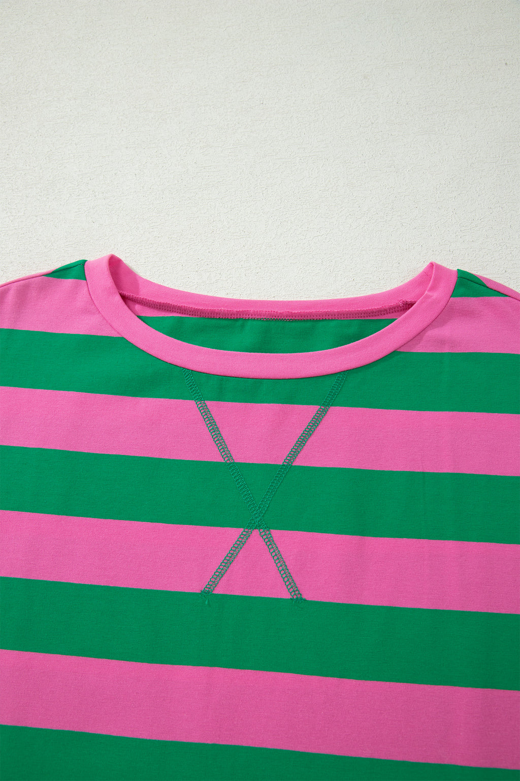 Rose Stripe Dolman Tee Drawstring Skort Athletic 2pcs Set