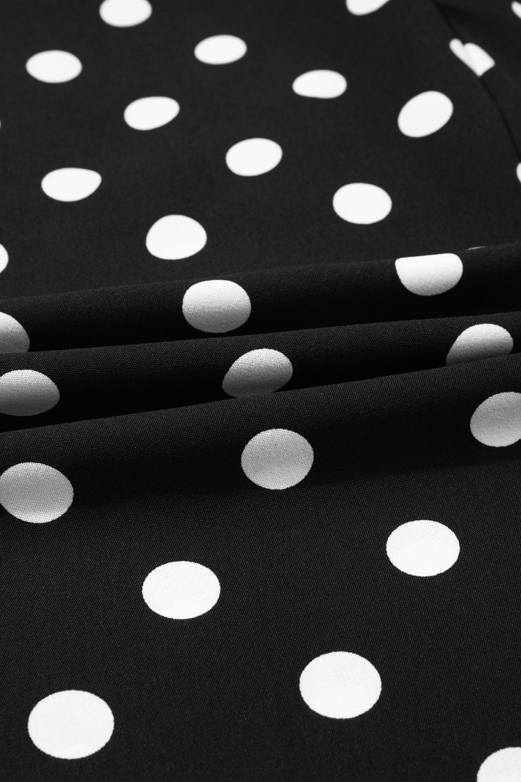 Black Polka Dot Print Patched Pocket Mid-rise Straight Leg Pants