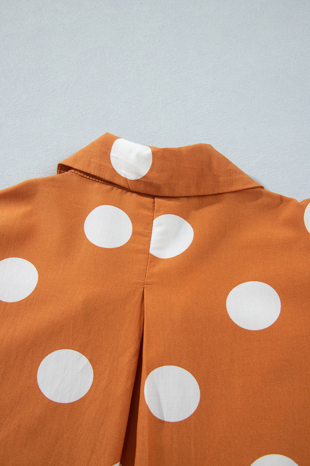 Brown Polka Dot Long Sleeve Tie Waist Casual Shift Mini Dress