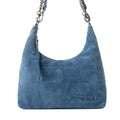 Myra Juniper Trail Genuine Suede Bag for Women in denim blue with extra strap