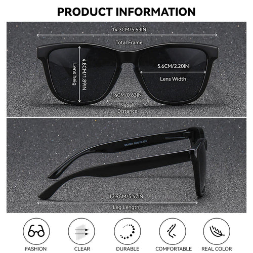 BARCUR Fashion Energetic Polarized Sunglasses for Women – Transparent Lightweight PC Frame Oval UV400 Protection Ladies Holiday Sun Glasses with Stylish Mirror Lens and Elegant White Gift Box – Perfect for Travel Beach & Summer Outings
