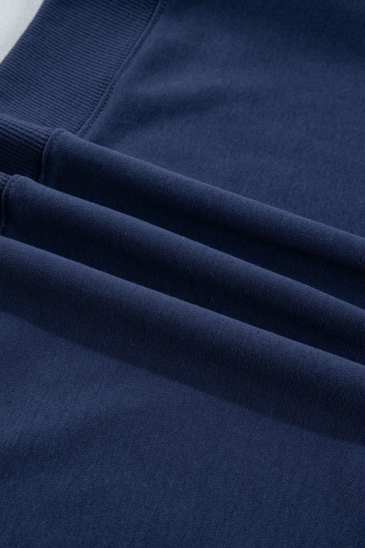 Sail Blue Patchwork Round Neck Long Sleeve Sweatshirt