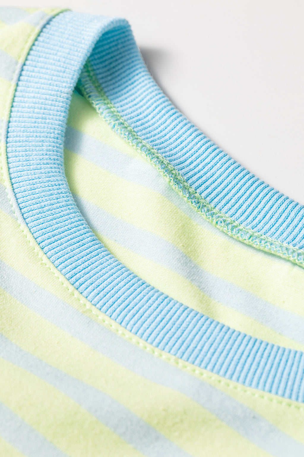 Green Stripe Striped Round Neck Short Sleeve Casual Shift T-Shirt