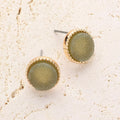 Women's Round Druzy Stud Earrings